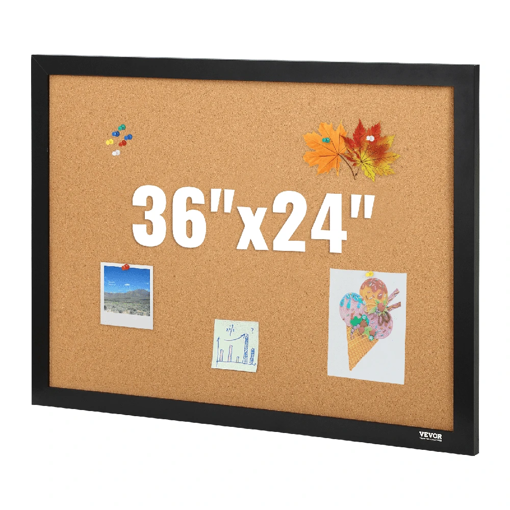 VEVOR Kamštinė lenta 60x90 cm su segtukų rėmu