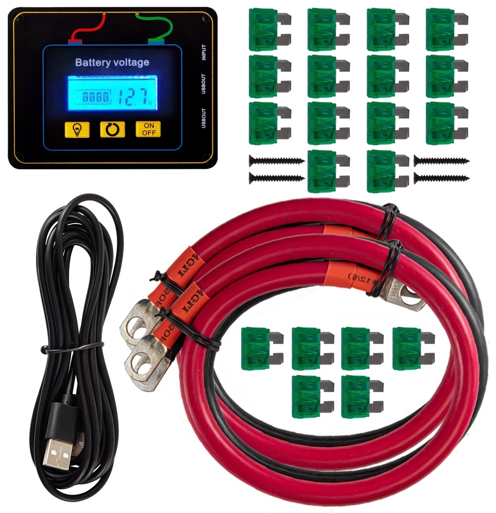 VEVOR Keitiklis 5000W 12V į 110V su LCD ekranu