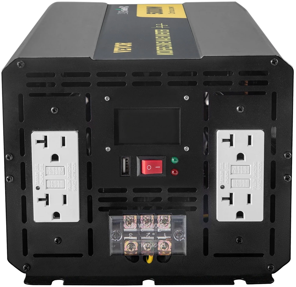 VEVOR Keitiklis 5000W 12V į 110V su LCD ekranu