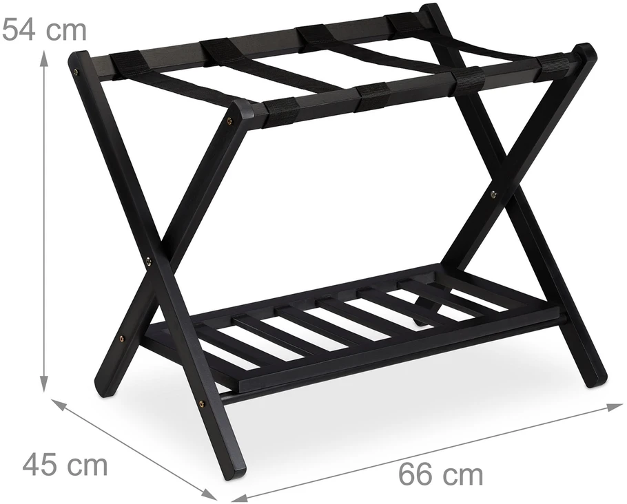 Kelioninis Relaxdays 2x lagaminų stovas su lentyna