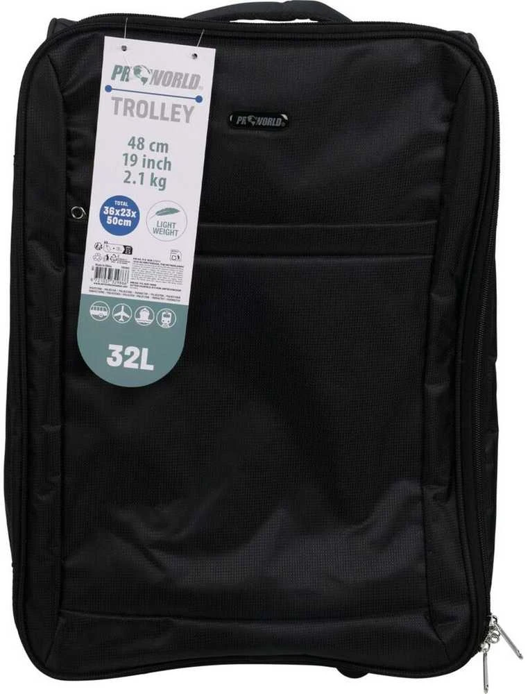 Proworld kelioninis kabininis lagaminas 32l juodas