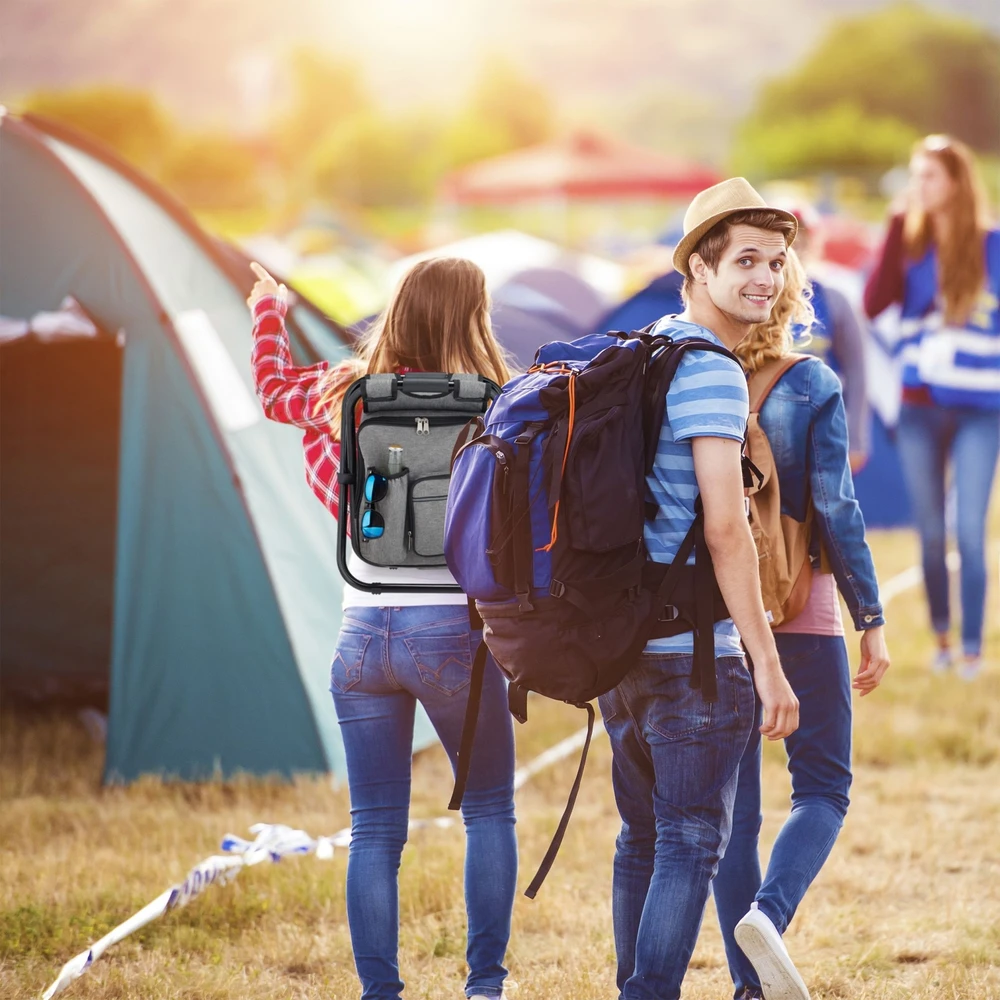 Relaxdays Kempingo kėdutė su nešimo dirželiais