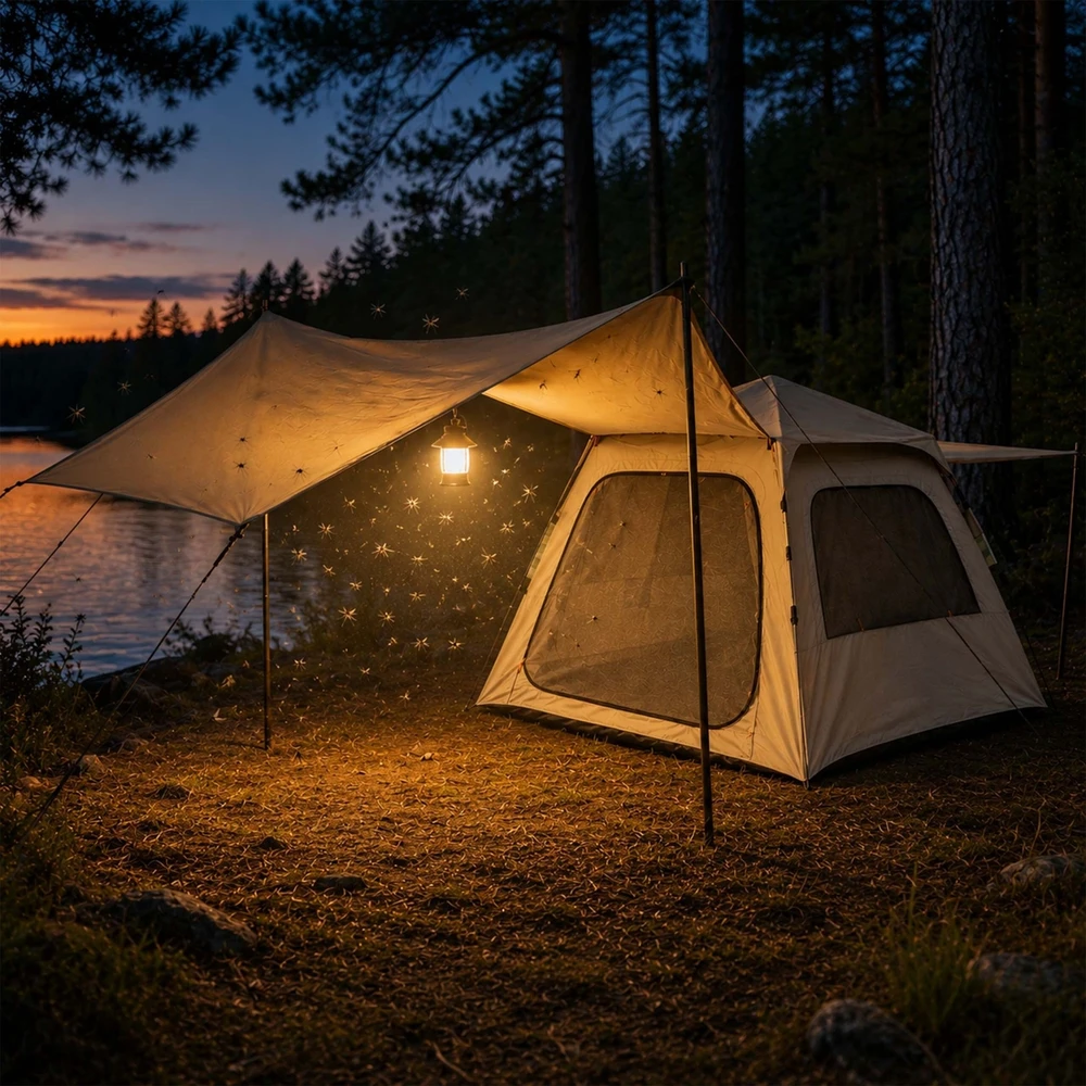 Relaxdays Kempingo palapinė 394 asmenims su stogeliu
