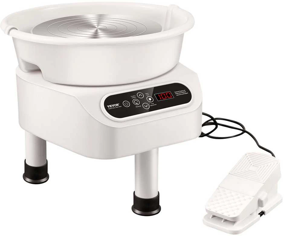 VEVOR Keramikos žiedimo staklės 28 cm, 450 W, 3 kojos