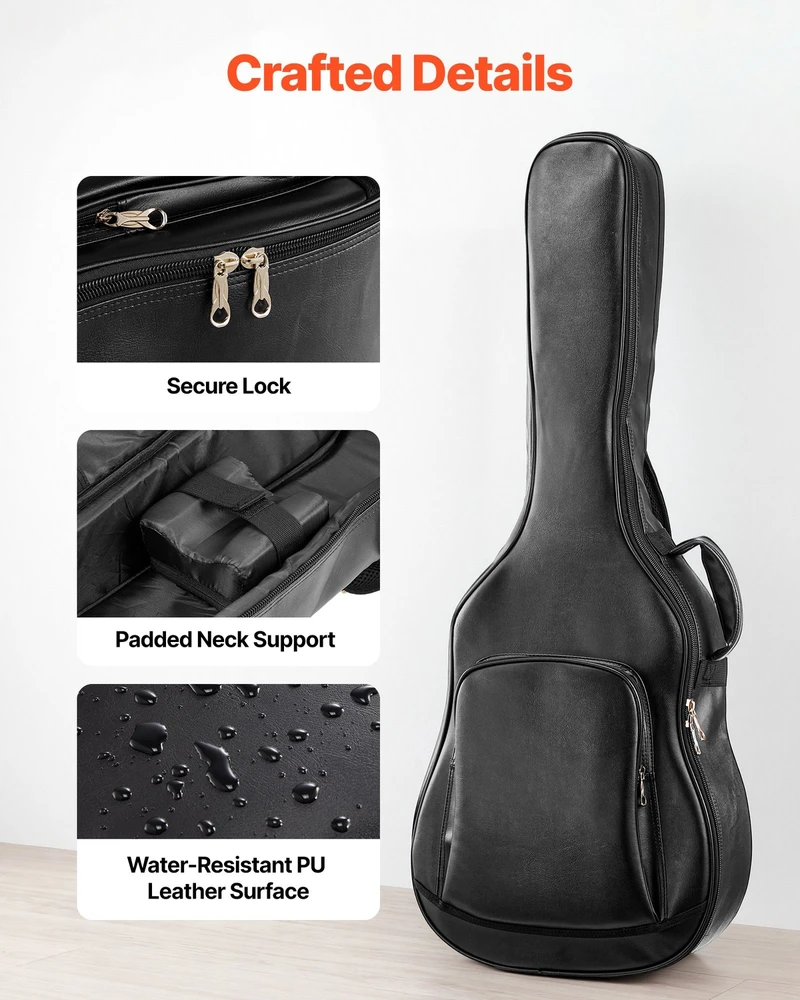 Kietas dėklas akustinei gitarai, 1195 mm