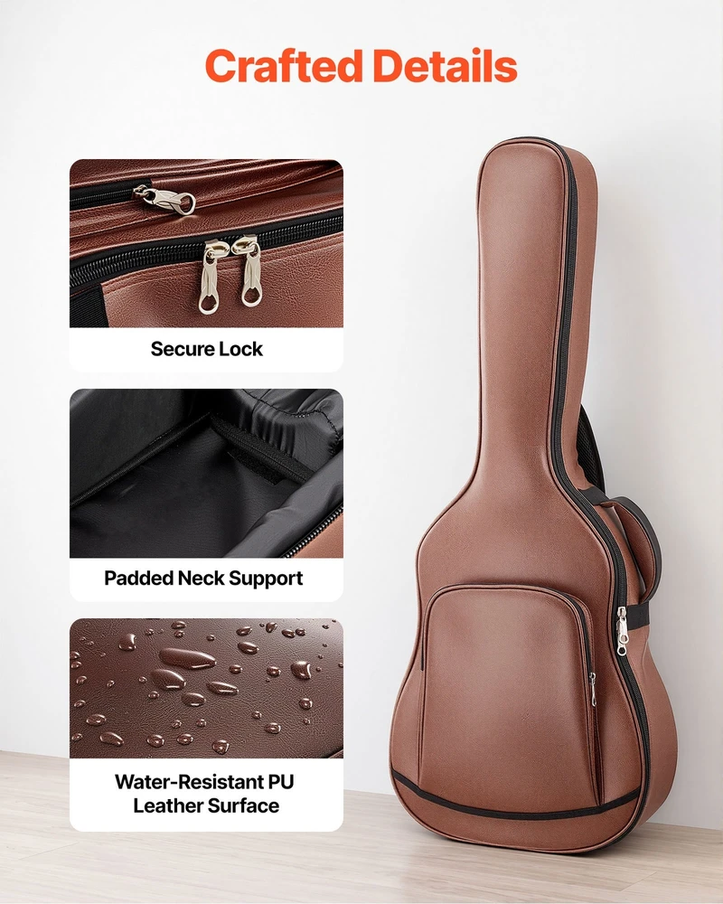 Kietas dėklas akustinei gitarai, 1195 mm