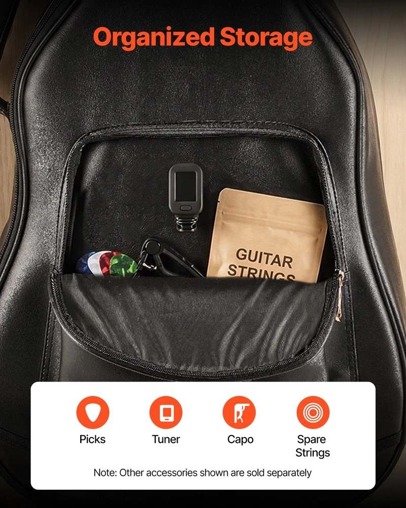 Kietas dėklas akustinei gitarai, 1195 mm