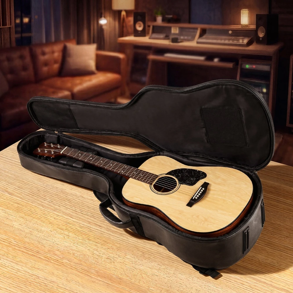 Kietas dėklas akustinei gitarai, 1195 mm