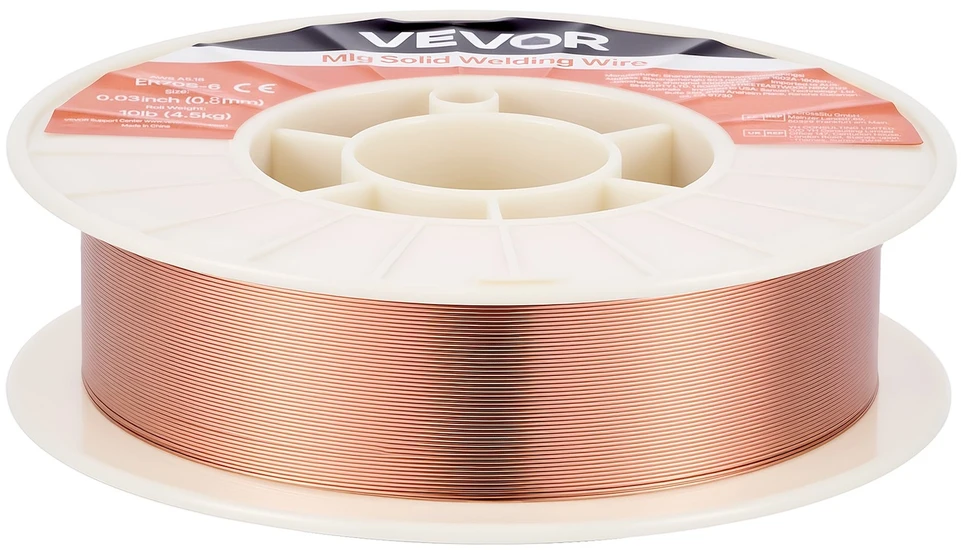 VEVOR Kietas MIG suvirinimo vielas ER70S-6, 0.8mm, 4.5kg