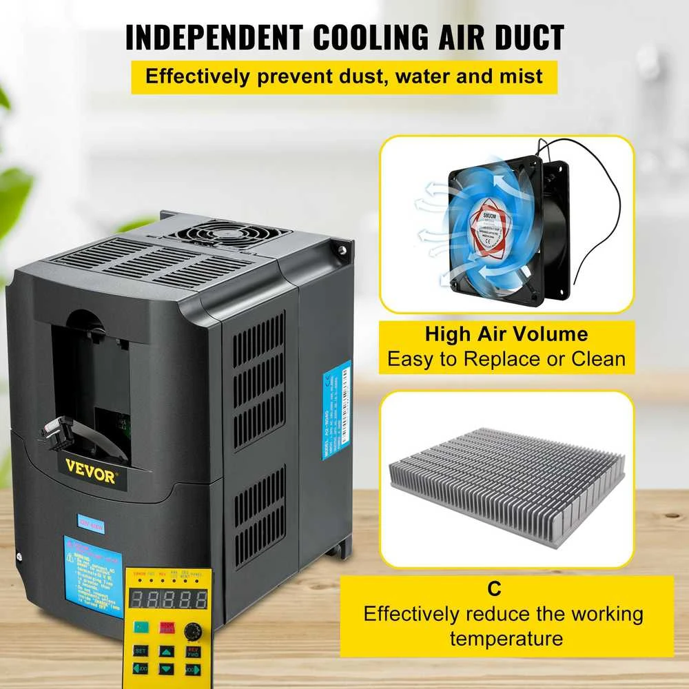 VEVOR Kintamo dažnio pavara, AC 220V įėjimas, 4kW