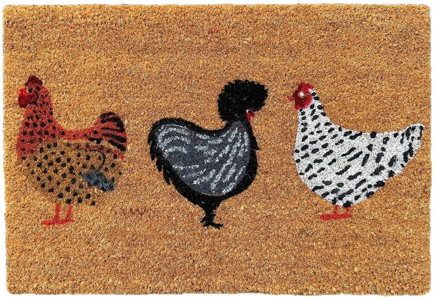 Relaxdays Kokosinis durų kilimėlis su gyvūnais, 60x40 cm