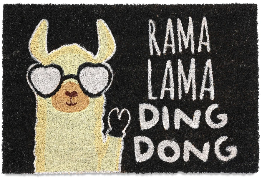 Relaxdays Kokosinis durų kilimėlis su juokingu lama