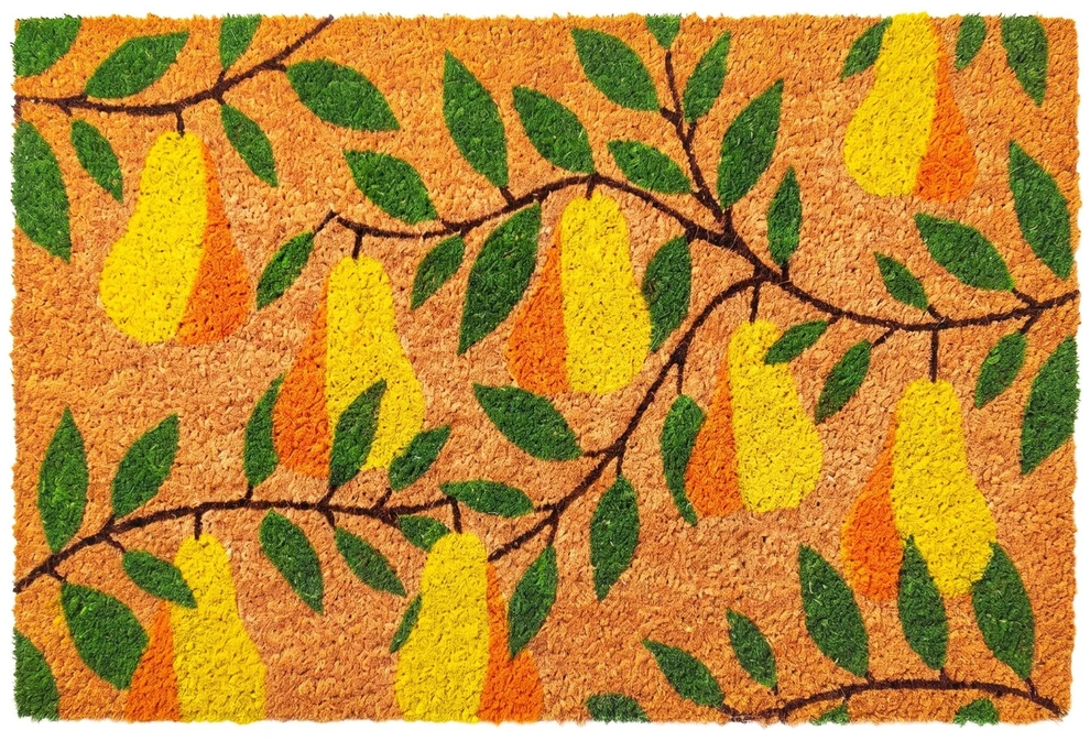Relaxdays Kokosinis durų kilimėlis su motyvu, 60x40 cm