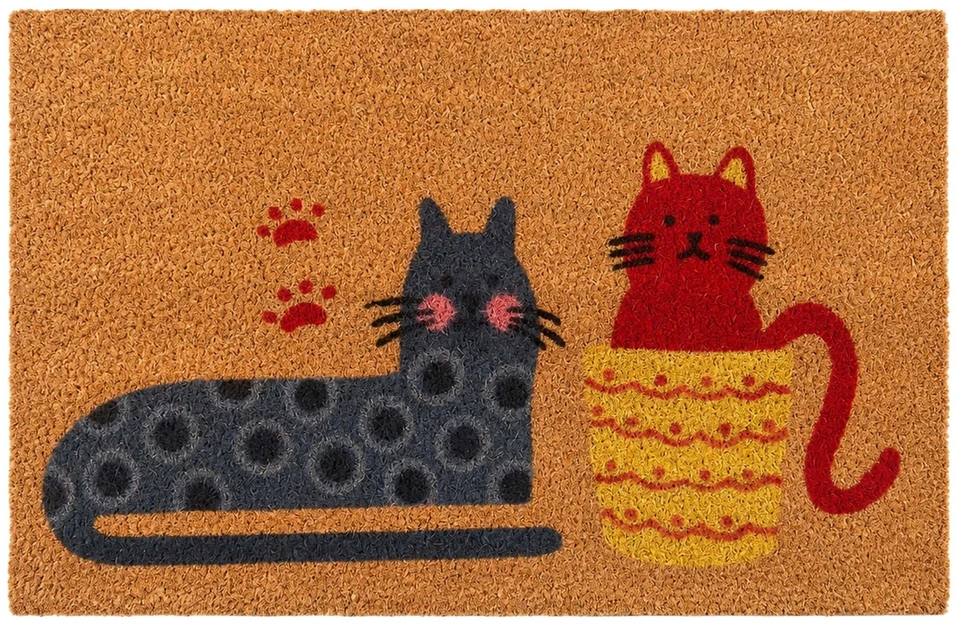 Relaxdays Kokosinis gyvūno kilimėlis prie durų, 60x40 cm