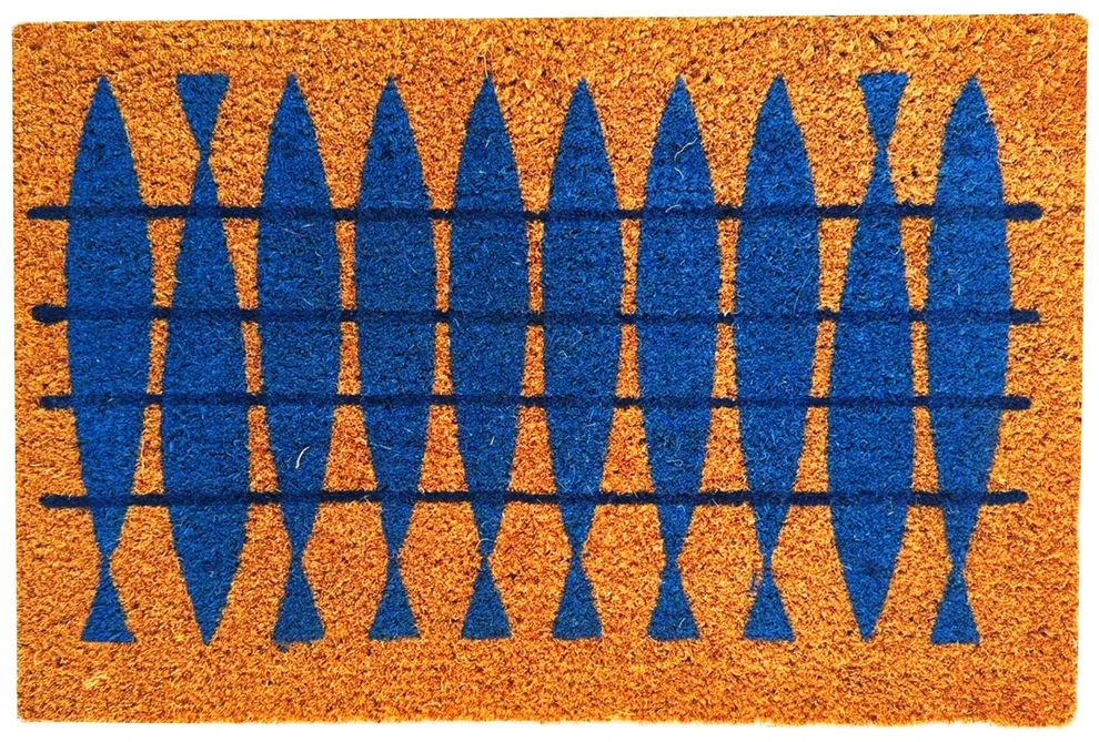 Relaxdays Kokoso pluošto durų kilimėlis su motyvu, 60x40 cm