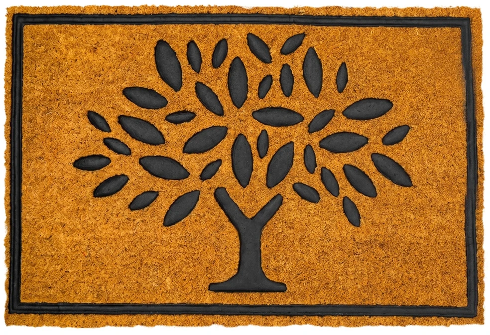 Relaxdays Kokoso pluošto ir PVC durų kilimėlis, 60 x 40 cm