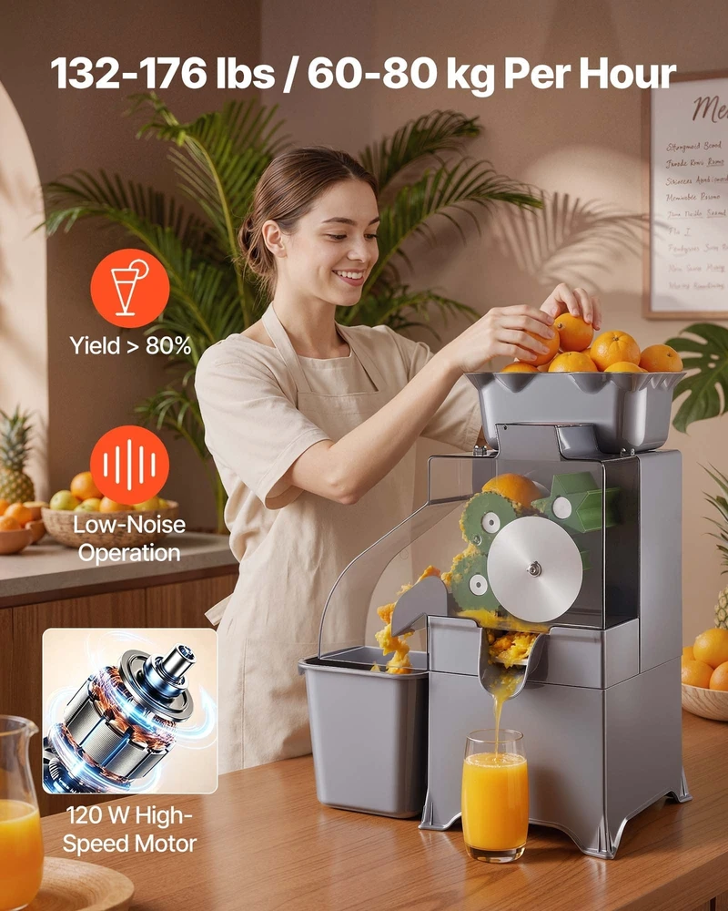 VEVOR Komercinė apelsinų sulčiaspaudė 100 W