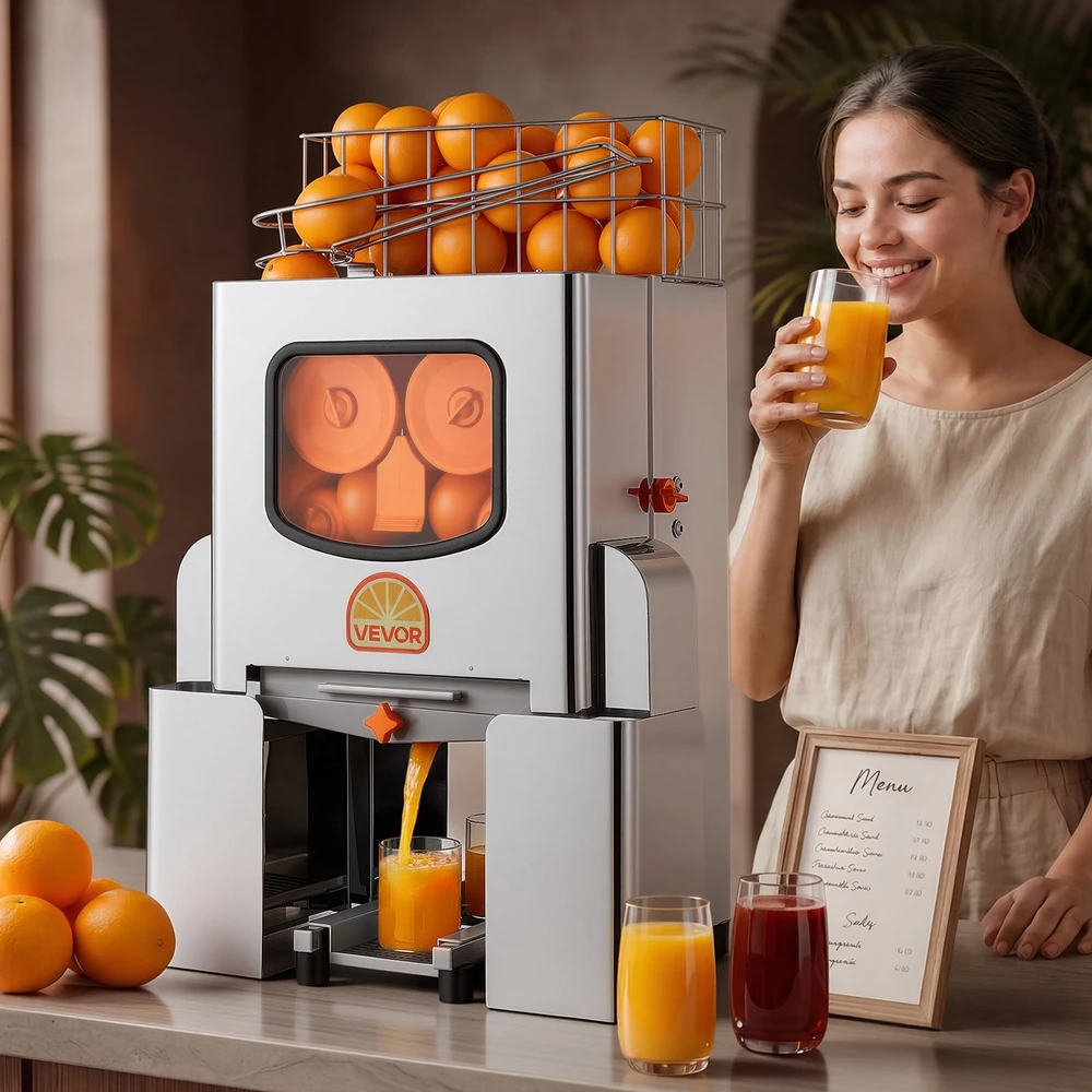 VEVOR Komercinė apelsinų sulčiaspaudė, 120W