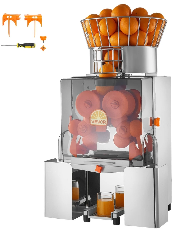 VEVOR Komercinė apelsinų sulčiaspaudė, 120W