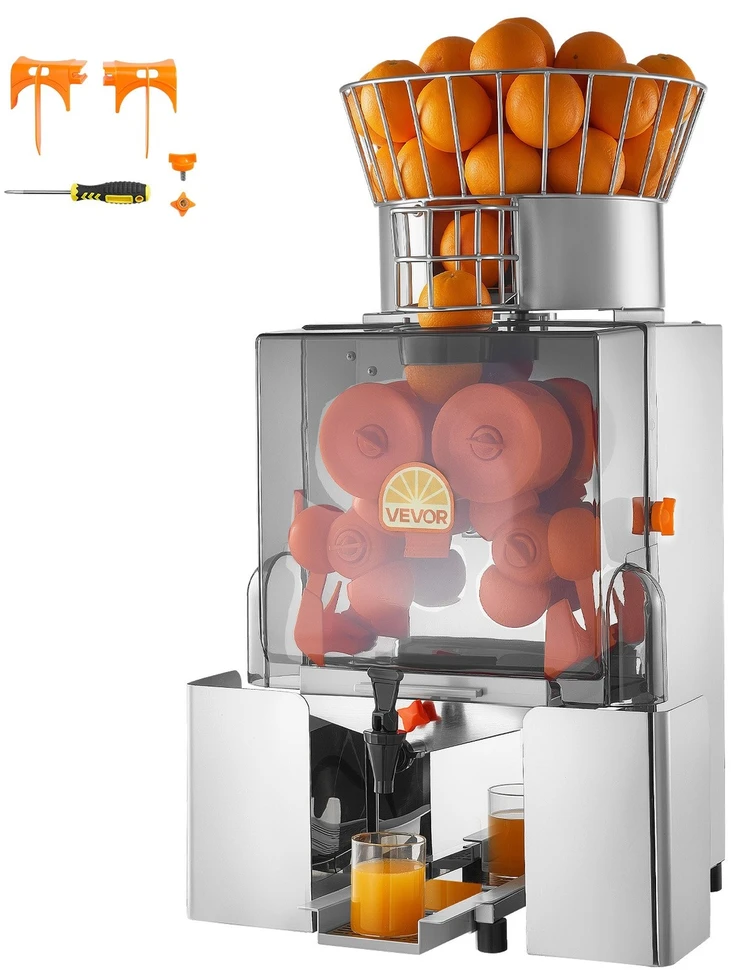 VEVOR Komercinis apelsinų sulčiaspaudė, 120W