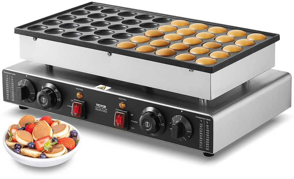 Vaflinė VEVOR komercinis olandiškų blynų kepėjas 1700W, 50vnt