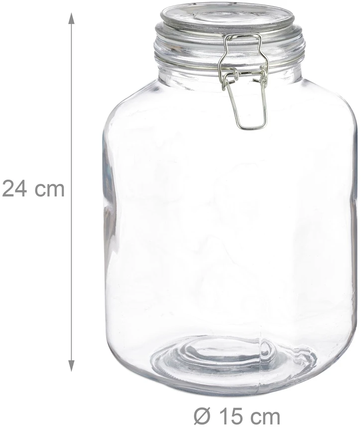 Relaxdays Konservavimo stiklainis 3 L