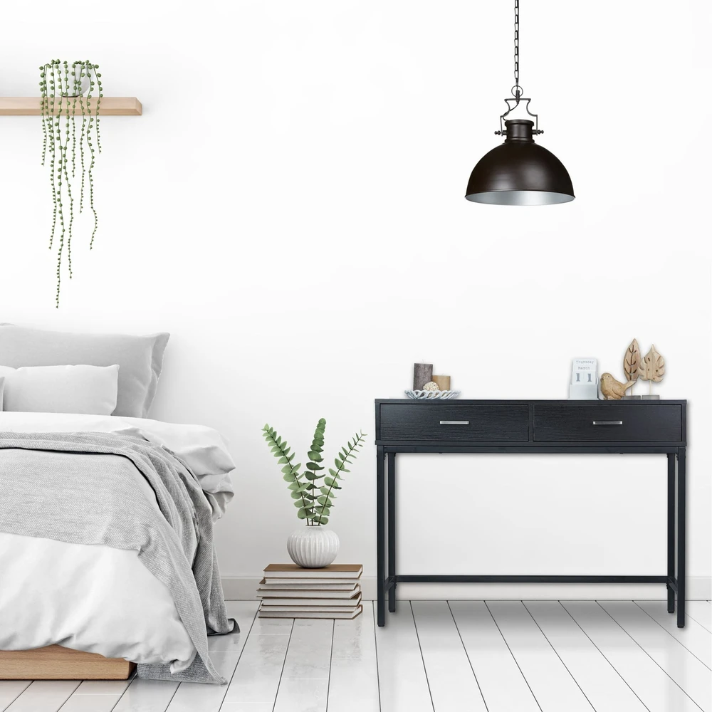 Relaxdays Konsolinis staliukas su dviem stalčiais