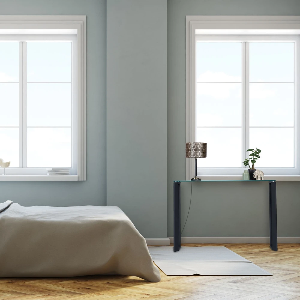 Relaxdays Konsolinis staliukas su stikliniu stalviršiu
