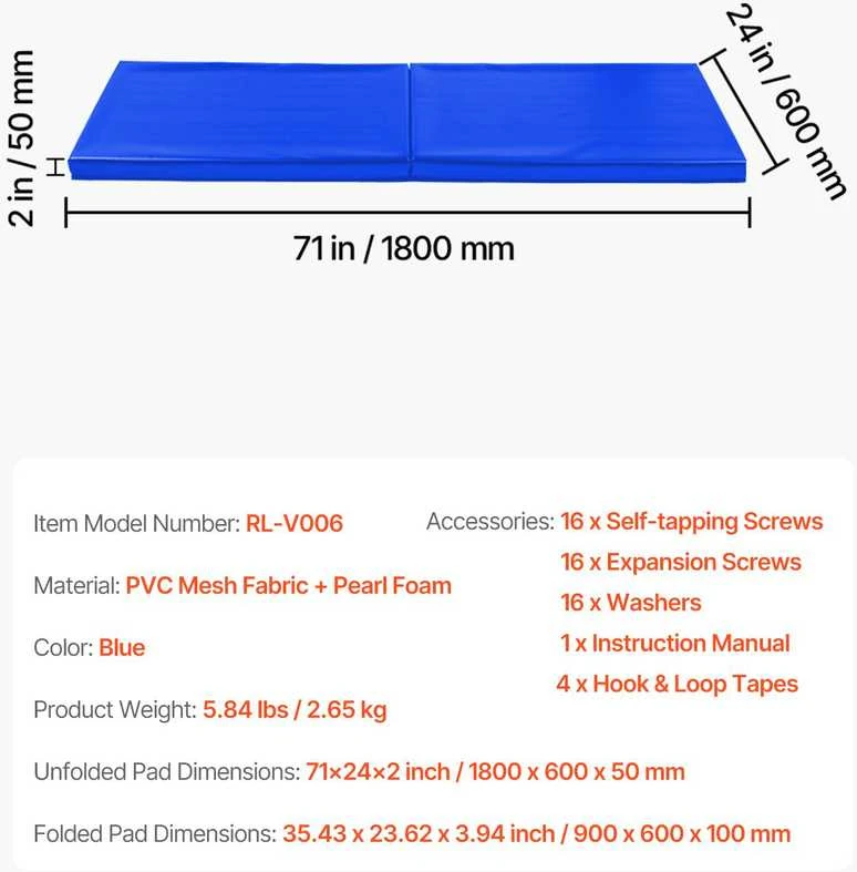 Vevor Krepšinio sienų paminkštinimas 5 cm storio
