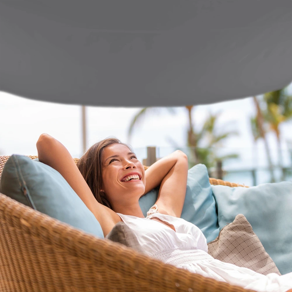 Relaxdays Kvadratinė pilka pavėsinė burė