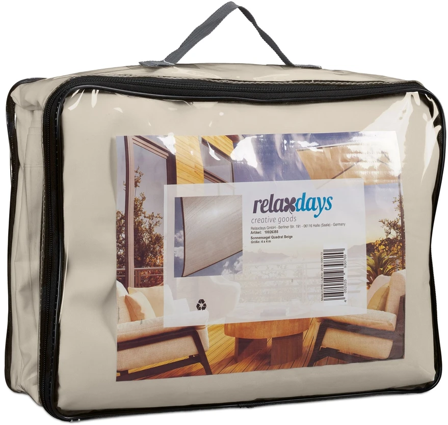 Relaxdays Kvadratinė smėlio spalvos markizė