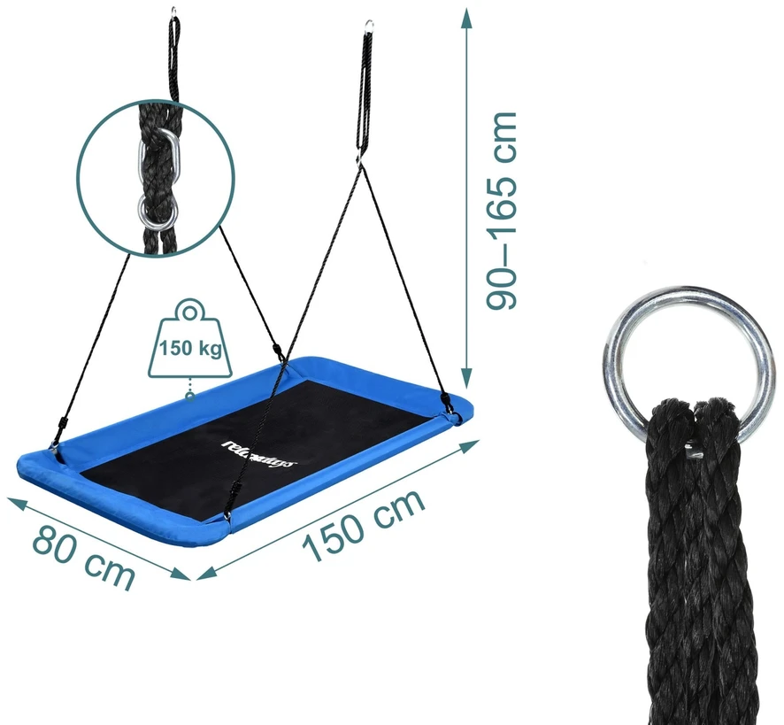 Relaxdays Kvadratinės lizdinės sūpynės 150 kg