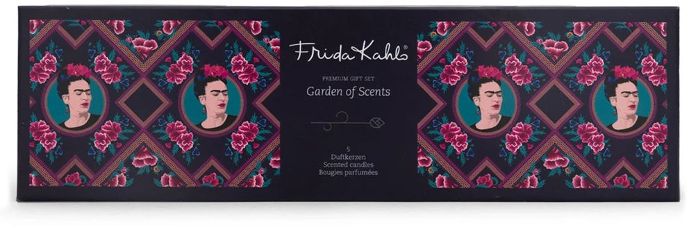 Kvapniųjų žvakių dovanų rinkinys Frida Kahlo, 5 vnt.