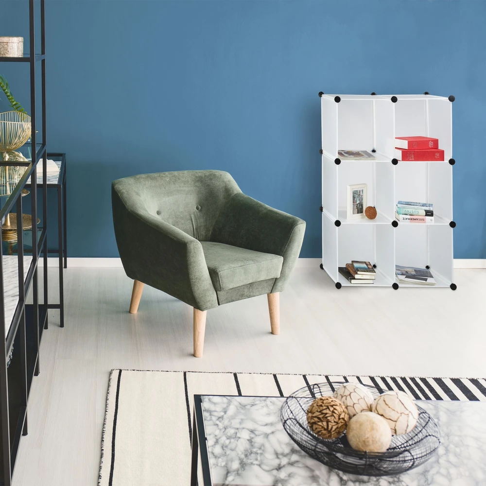 Relaxdays Laiptinė lentyna su 6 sujungiamais skyriais
