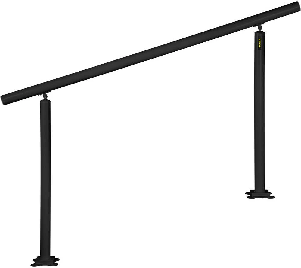 VEVOR Laiptų turėklų komplektas 5 FT, juodas aliuminis