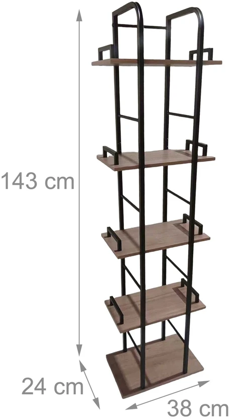 Relaxdays Laisvai pastatoma lentyna su 5 lentynomis
