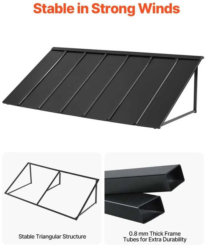 VEVOR Langų stoginė 203x91 cm lauko terasai