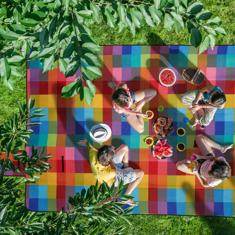 Relaxdays Languotas pikniko kilimėlis 200x300cm