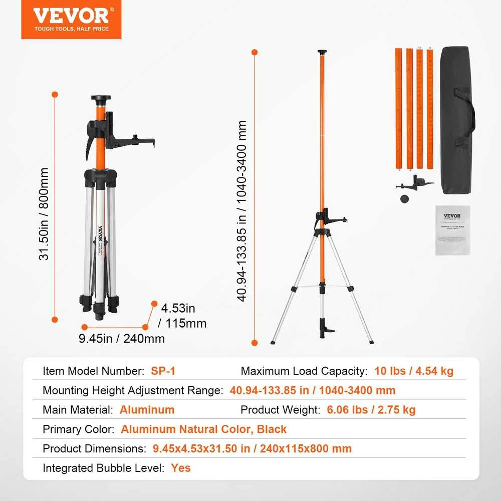 VEVOR Lazerio lygio trikojis 40.94-133.85 cm aukštis