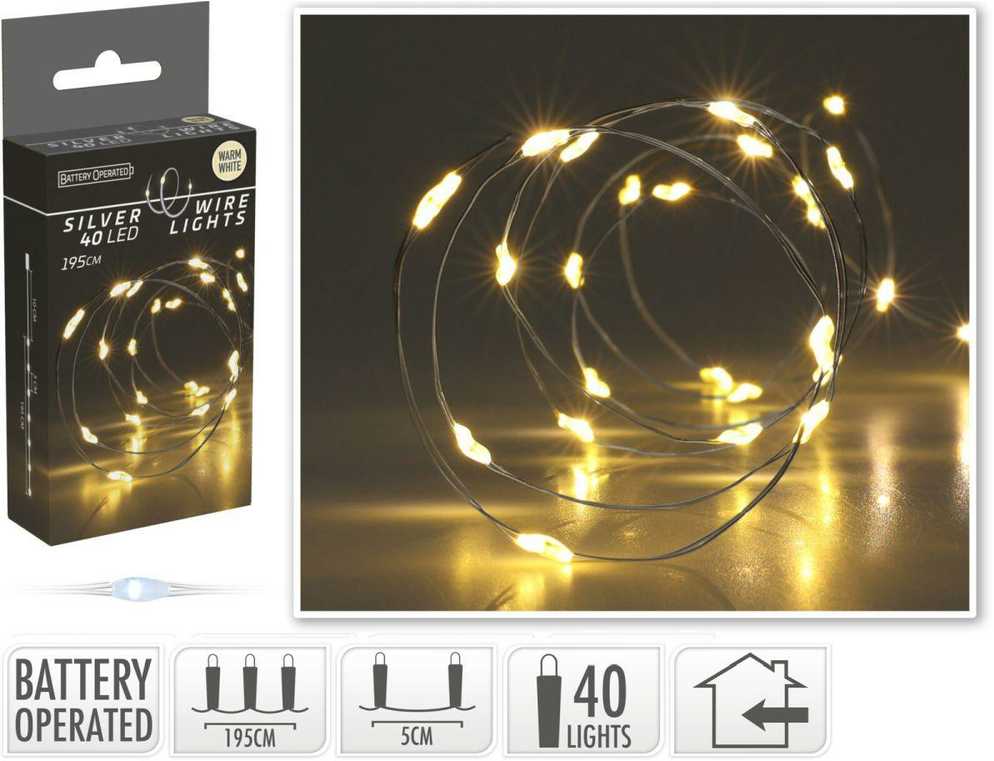 Mondex Kalėdiniai žibintai 40 LED 195 cm