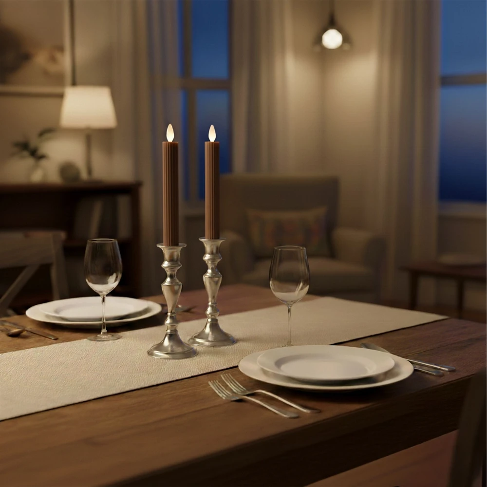 Relaxdays LED vaškinės žvakės, rinkinys iš 4 vnt.