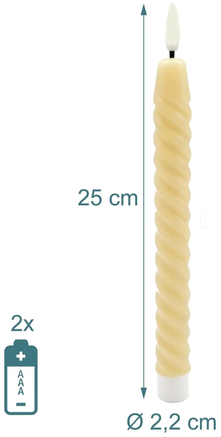 Relaxdays LED žvakių smailėjantis rinkinys iš 6 vnt.