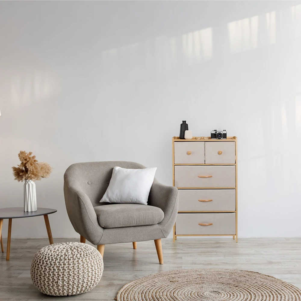 Relaxdays Bambukinė komoda, 5 stalčiai, 2 dydžių