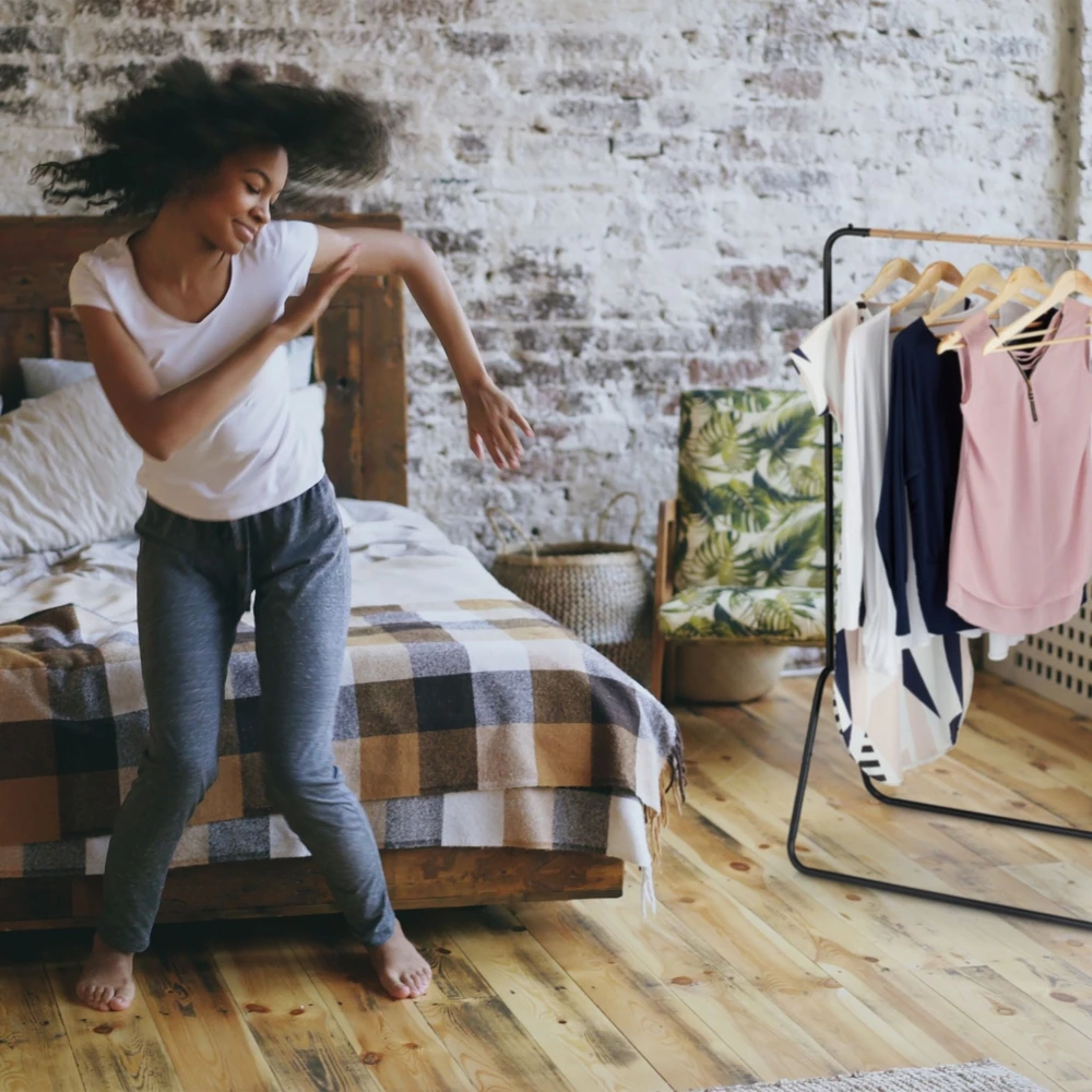Lova Relaxdays Juoda drabužių kabykla