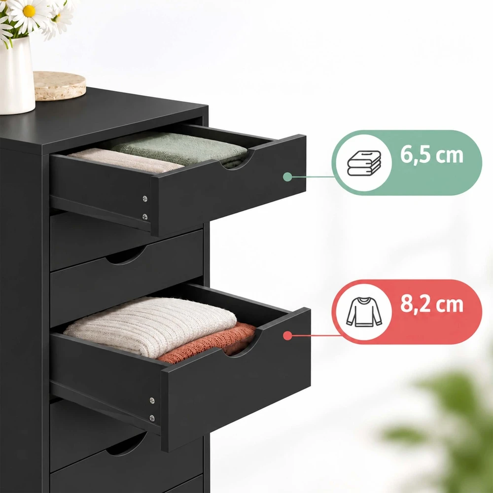 Lova Relaxdays Komoda su 6 stalčiais