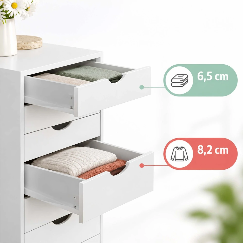 Lova Relaxdays Komoda su 6 stalčiais
