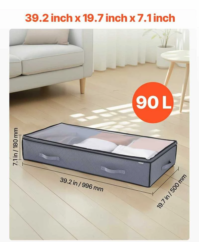 Lova Vevor Lovos tinklų krepšiai su dangčiais 90L, 6 vnt.
