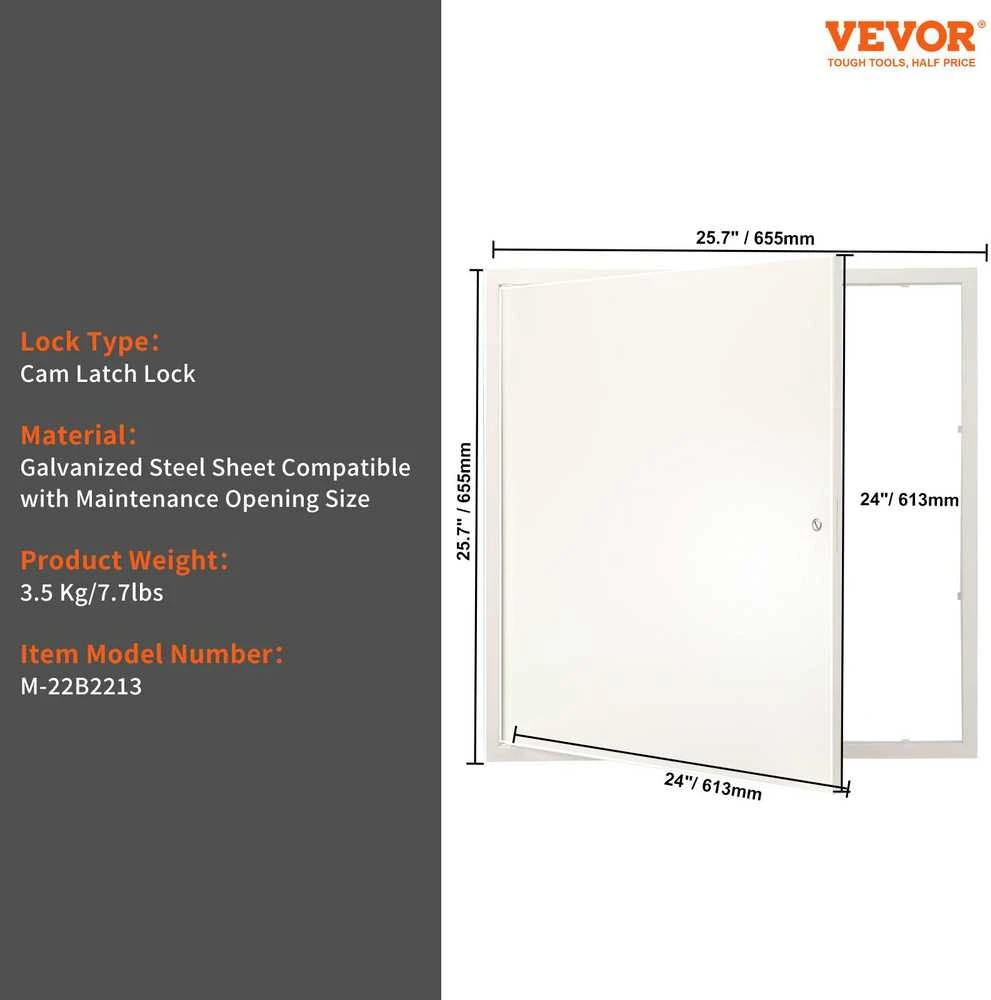 VEVOR Lubų ir sienų prieigos panelė 61 x 61 cm