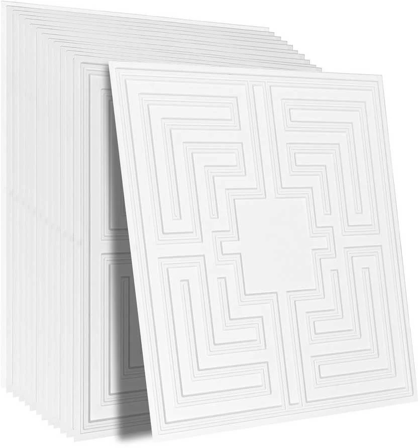 VEVOR Lubų plokštės 24 x 24 cm PVC, 12 vnt.