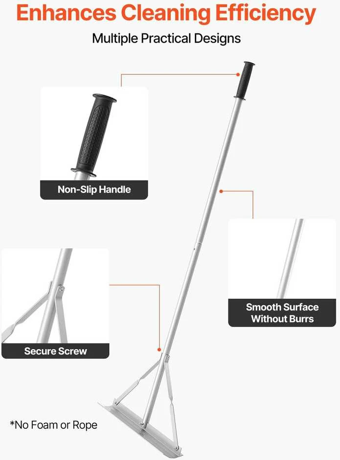 VEVOR lyginimo grėblys iš aliuminio 150 cm rankena